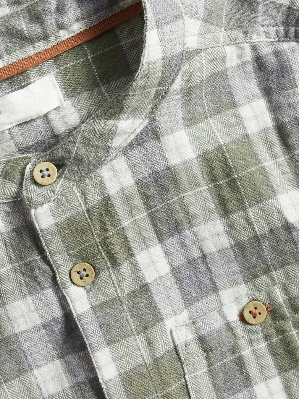 Kids Green/White Checked Shirt - Image 2